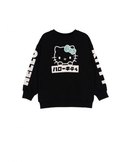 Толстовка трикотажная для девочек черный,белый