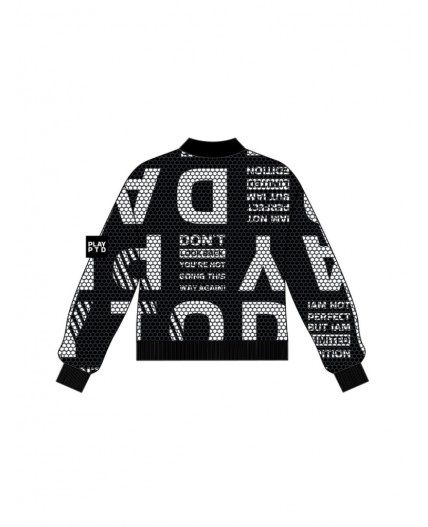 Толстовка трикотажная для девочек черный,белый