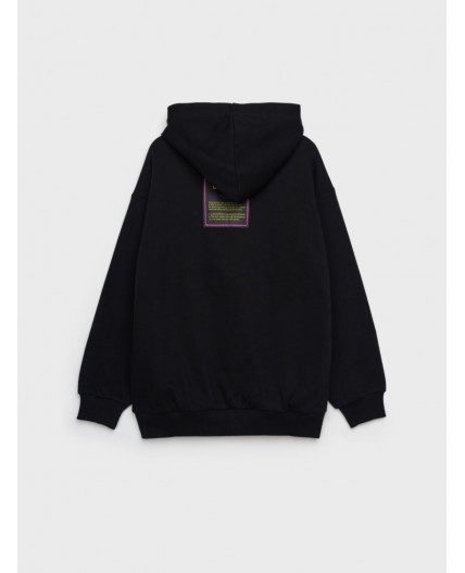 Толстовка трикотажная для девочек черный