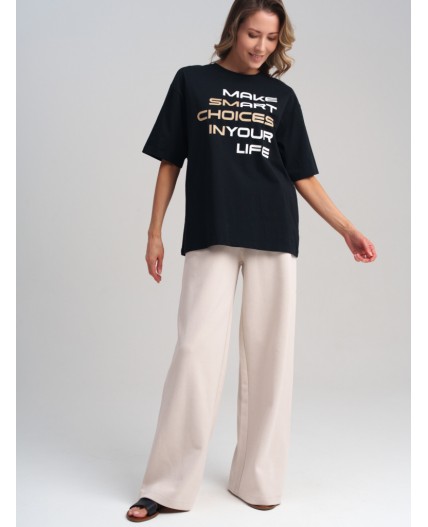 Брюки трикотажные для женщин молочный