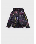Куртка текстильная с полиуретановым покрытием для девочек разноцветный