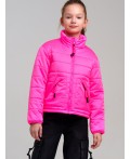 Куртка текстильная с полиуретановым покрытием для девочек фуксия
