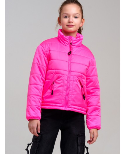 Куртка текстильная с полиуретановым покрытием для девочек фуксия