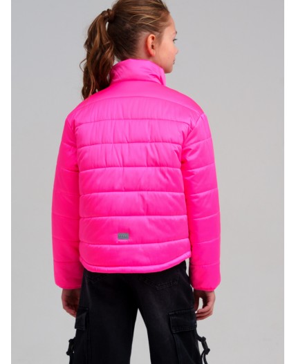 Куртка текстильная с полиуретановым покрытием для девочек фуксия