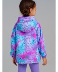 Куртка текстильная с полиуретановым покрытием для девочек (ветровка) разноцветный