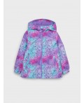 Куртка текстильная с полиуретановым покрытием для девочек (ветровка) разноцветный