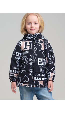 Куртка текстильная с полиуретановым покрытием для девочек (ветровка) черный,бежевый,белый