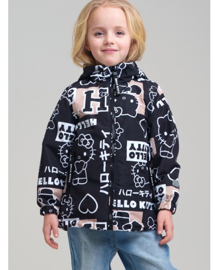 Куртка текстильная с полиуретановым покрытием для девочек (ветровка) черный,бежевый,белый