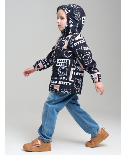 Куртка текстильная с полиуретановым покрытием для девочек (ветровка) черный,бежевый,белый