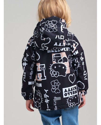 Куртка текстильная с полиуретановым покрытием для девочек (ветровка) черный,бежевый,белый