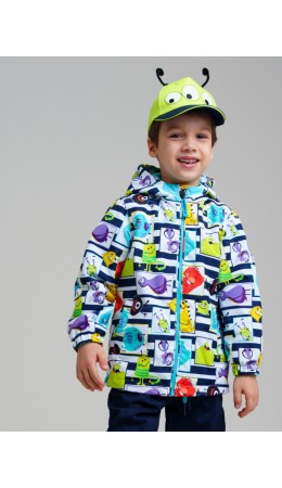 Куртка текстильная с полиуретановым покрытием для мальчиков (ветровка) разноцветный
