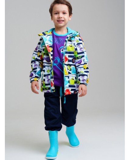 Куртка текстильная с полиуретановым покрытием для мальчиков (ветровка) разноцветный