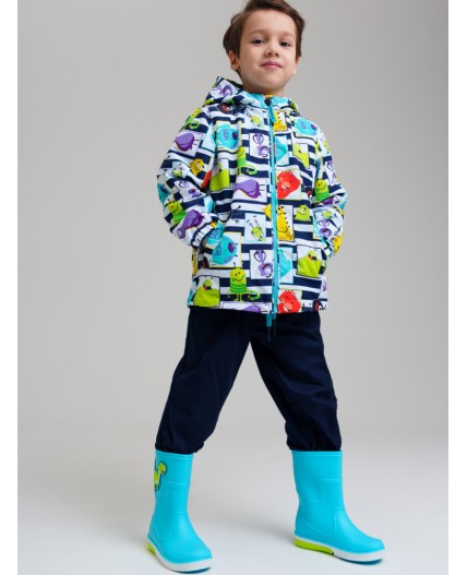 Куртка текстильная с полиуретановым покрытием для мальчиков (ветровка) разноцветный