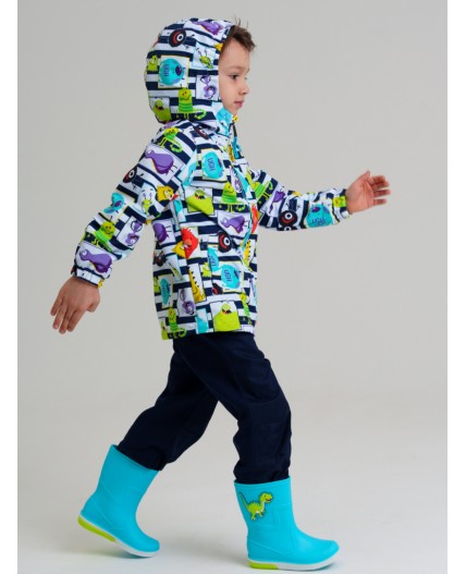 Куртка текстильная с полиуретановым покрытием для мальчиков (ветровка) разноцветный