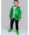 Куртка текстильная с полиуретановым покрытием для мальчиков (ветровка) светло-зеленый,черный