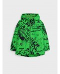 Куртка текстильная с полиуретановым покрытием для мальчиков (ветровка) светло-зеленый,черный