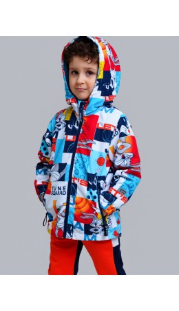 Куртка текстильная с полиуретановым покрытием для мальчиков (ветровка) разноцветный