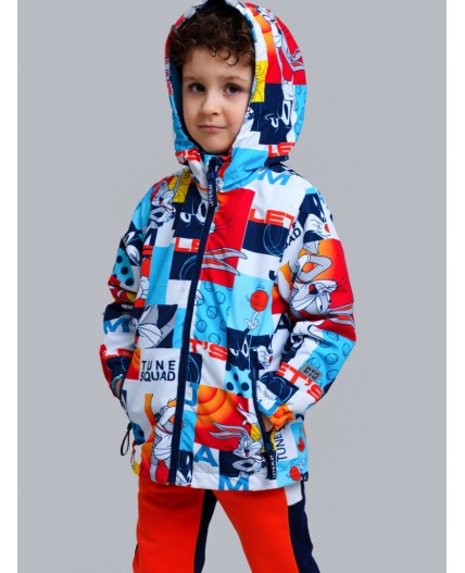 Куртка текстильная с полиуретановым покрытием для мальчиков (ветровка) разноцветный