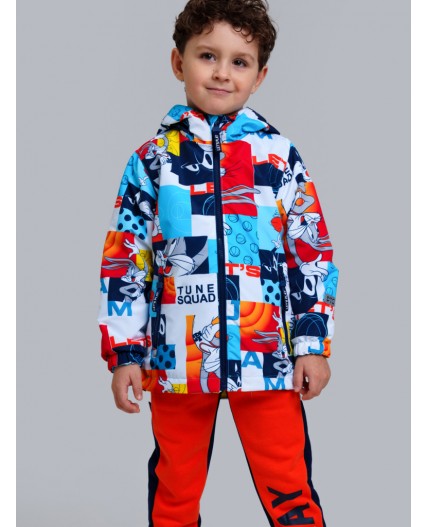 Куртка текстильная с полиуретановым покрытием для мальчиков (ветровка) разноцветный