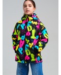 Куртка текстильная с полиуретановым покрытием для девочек (ветровка) разноцветный