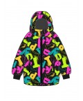 Куртка текстильная с полиуретановым покрытием для девочек (ветровка) разноцветный