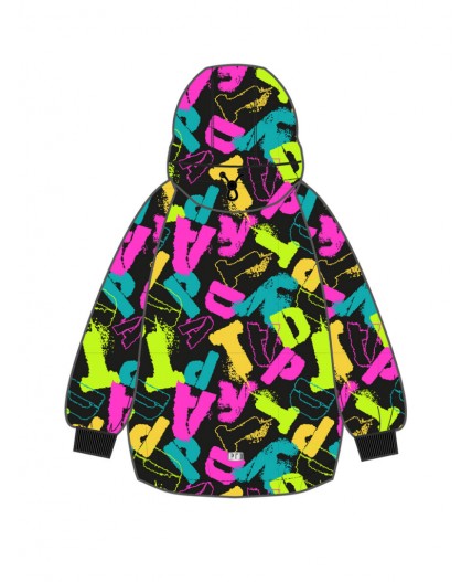 Куртка текстильная с полиуретановым покрытием для девочек (ветровка) разноцветный