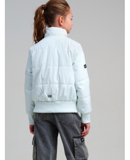 Куртка текстильная с полиуретановым покрытием для девочек белый