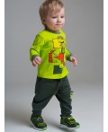 Фуфайка детская трикотажная для мальчиков (футболка с длинными рукавами) светло-зеленый