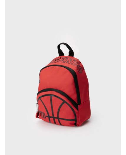 Рюкзак текстильный для мальчиков красный,черный