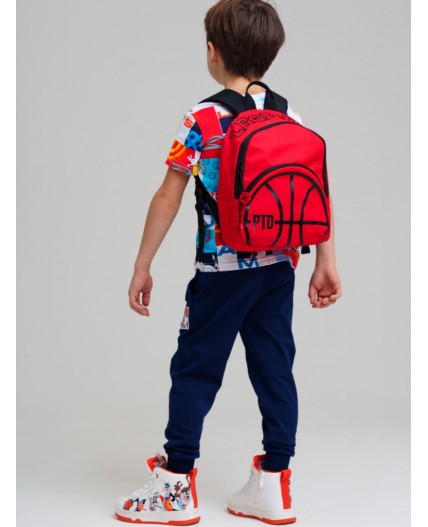 Рюкзак текстильный для мальчиков красный,черный