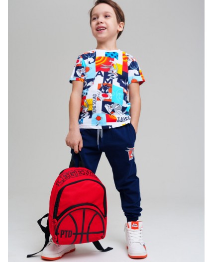 Рюкзак текстильный для мальчиков красный,черный