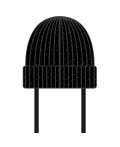 Шапка трикотажная для девочек черный