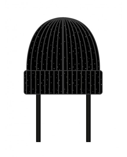 Шапка трикотажная для девочек черный