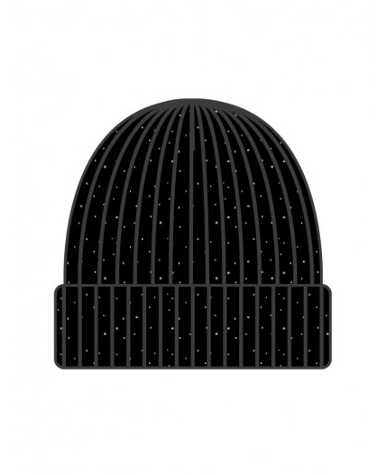 Шапка трикотажная для девочек черный