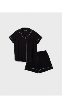 Пижама текстильная для женщин черный