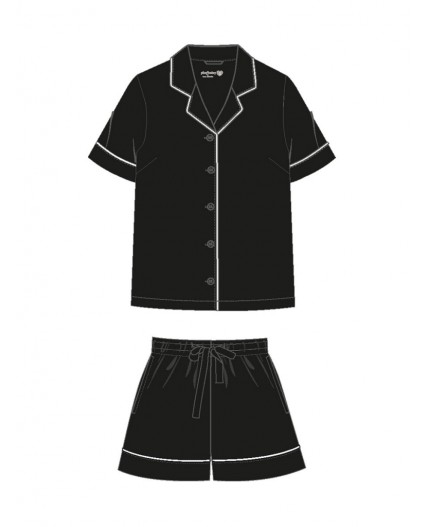 Пижама текстильная для женщин черный