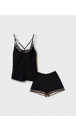 Пижама текстильная для женщин черный