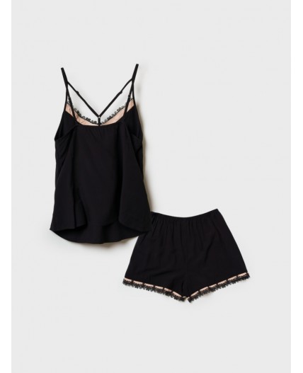 Пижама текстильная для женщин черный