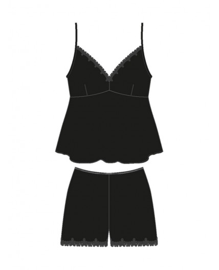 Пижама текстильная для женщин черный