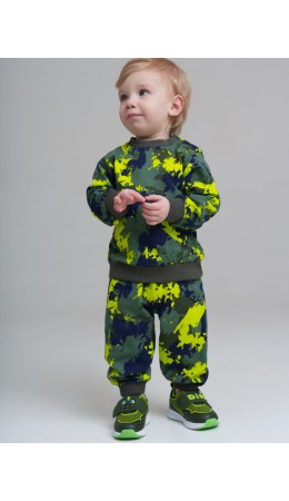 Комплект детский трикотажный для мальчиков: толстовка, брюки разноцветный