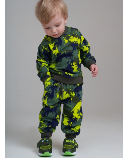 Комплект детский трикотажный для мальчиков: толстовка, брюки разноцветный