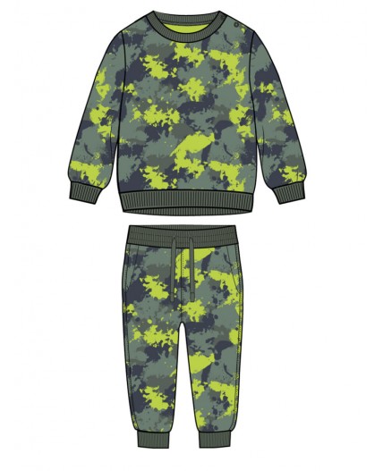 Комплект детский трикотажный для мальчиков: толстовка, брюки разноцветный