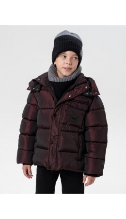 Куртка текстильная с полиуретановым покрытием для мальчиков бордовый