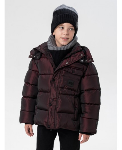 Куртка текстильная с полиуретановым покрытием для мальчиков бордовый