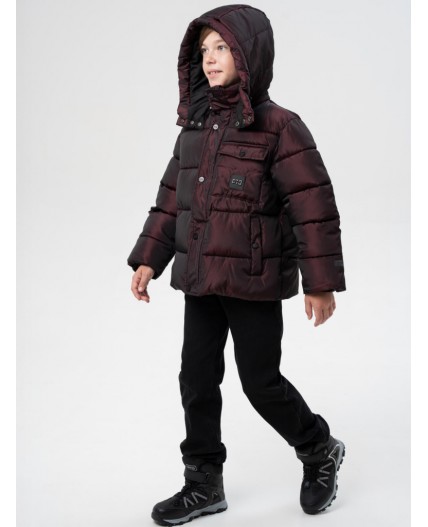 Куртка текстильная с полиуретановым покрытием для мальчиков бордовый