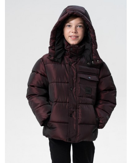 Куртка текстильная с полиуретановым покрытием для мальчиков бордовый