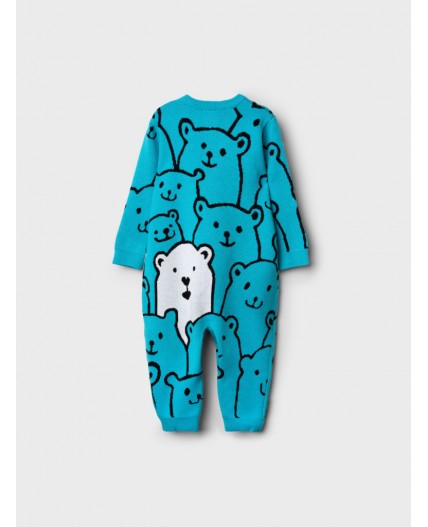 Комбинезон детский трикотажный для мальчиков бирюзовый