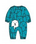 Комбинезон детский трикотажный для мальчиков бирюзовый