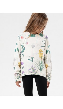 Джемпер трикотажный для девочек разноцветный