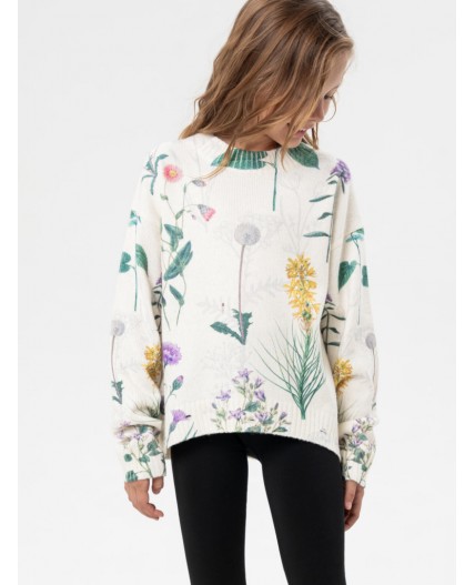 Джемпер трикотажный для девочек разноцветный